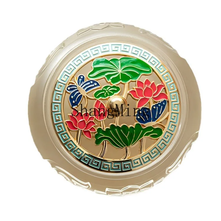 

PYH household ancient glazed lotus enamel color plate incense burner indoor incense burner sandalwood burner