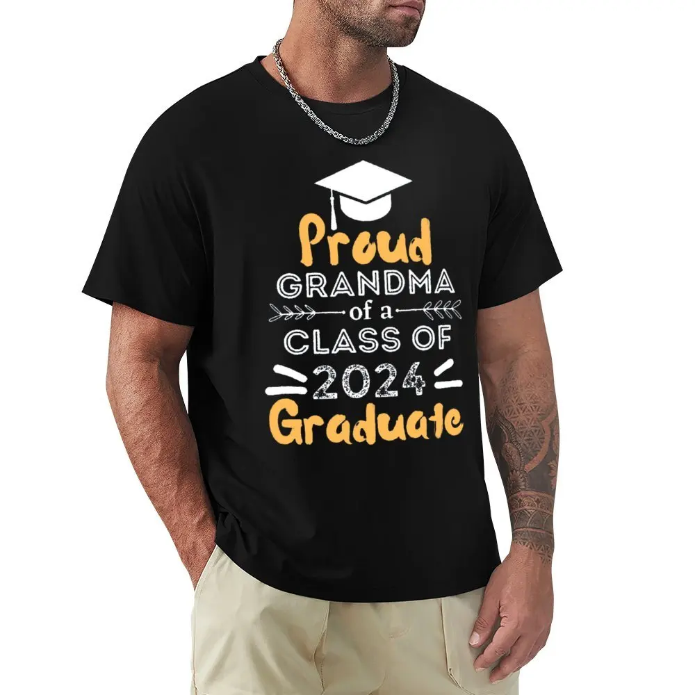 Teachers' Day Proud Grandma Of A Class of 2024 Graduate S Harajuku T-shirt Move Tees Novelty Funny Geek Aactivity Competition Eu