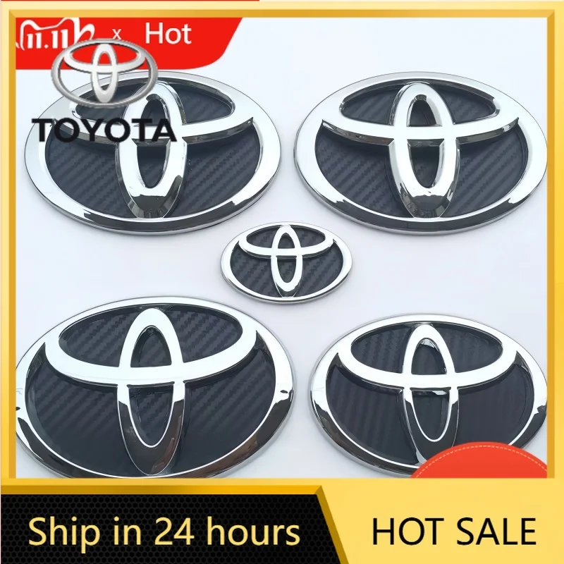 

Car Stickers Fot Toyota 2026 New For Toyota Overlay Badge Corolla Camry Levin Asia Dragon RAV4 Highlander Front emblem Rear badg