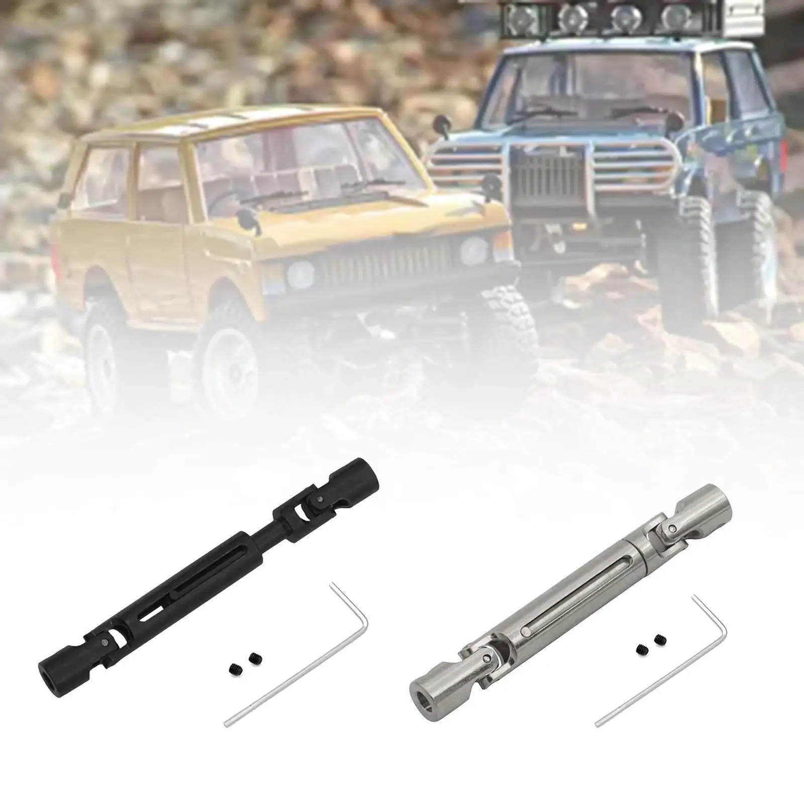 1/12 RC Car Drive Shaft Upgrade DIY 69mm-93mm with Small Wrench Metal Drive Shaft for Crawler MN82 Vehicles MN168 Accessories