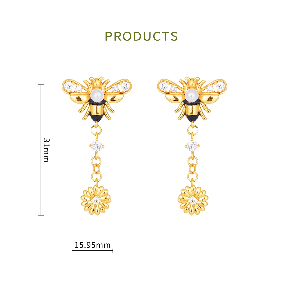 HAIKE S925 Sterling Silver Earrings Original Flying Butterfly Element Temperament Long Earpin Fashionable and Versatile Style