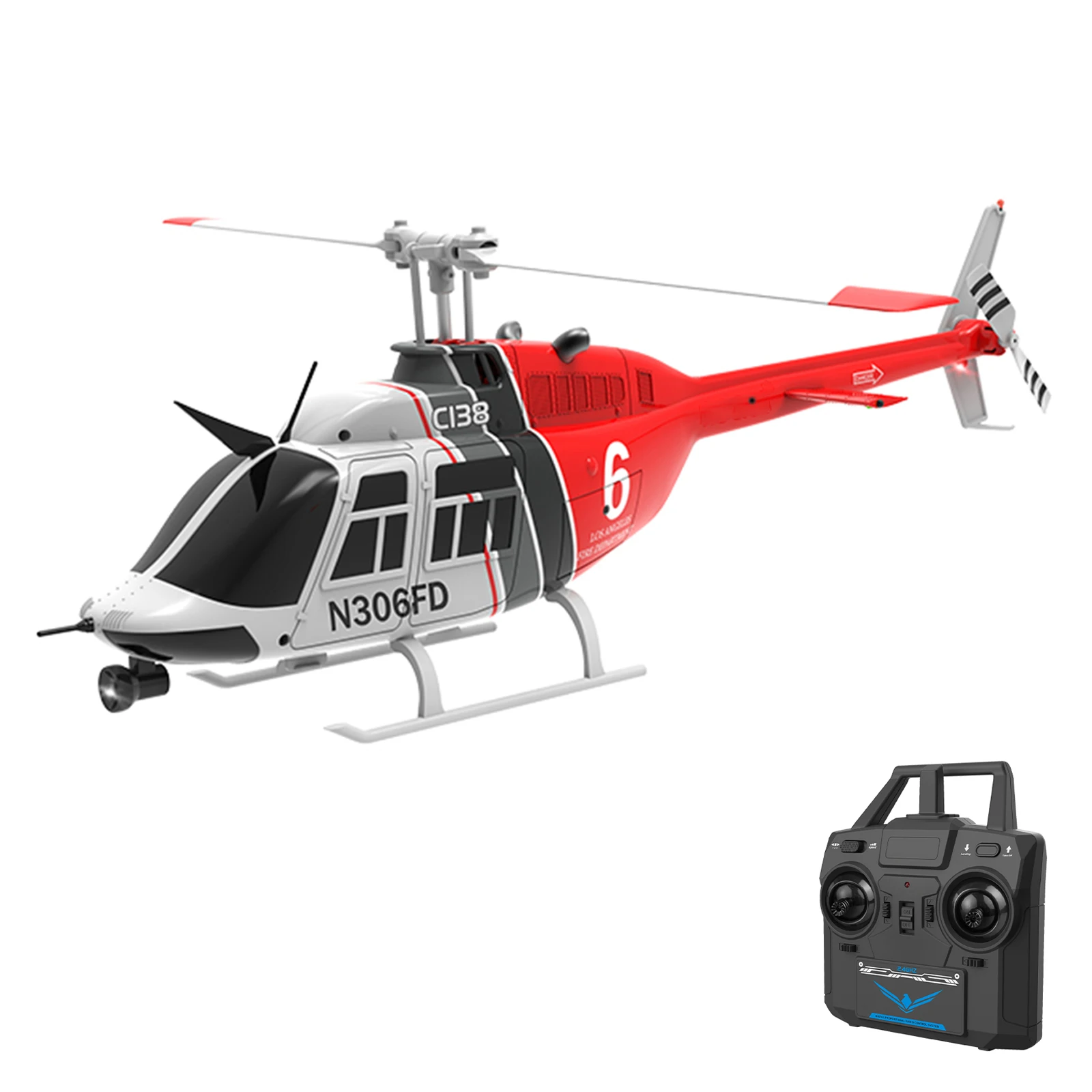 

2.4GHz Remote Control Helicopter 4CH Single Propeller Helicopter with Function One Click Roll Takeoff and Landing Six Axis Gyros