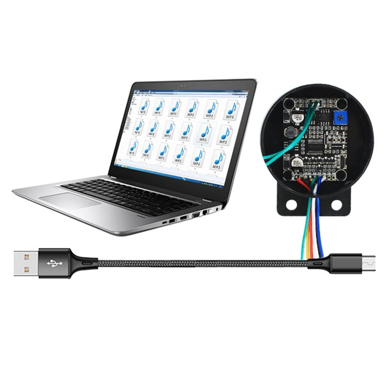 ลำโพงทริกเกอร์4แชนแนล12-24V สัญญาณเตือนเสียงเตือนแบบย้อนกลับเสียงกริ่งแตรรถบรรทุกบี๊บ