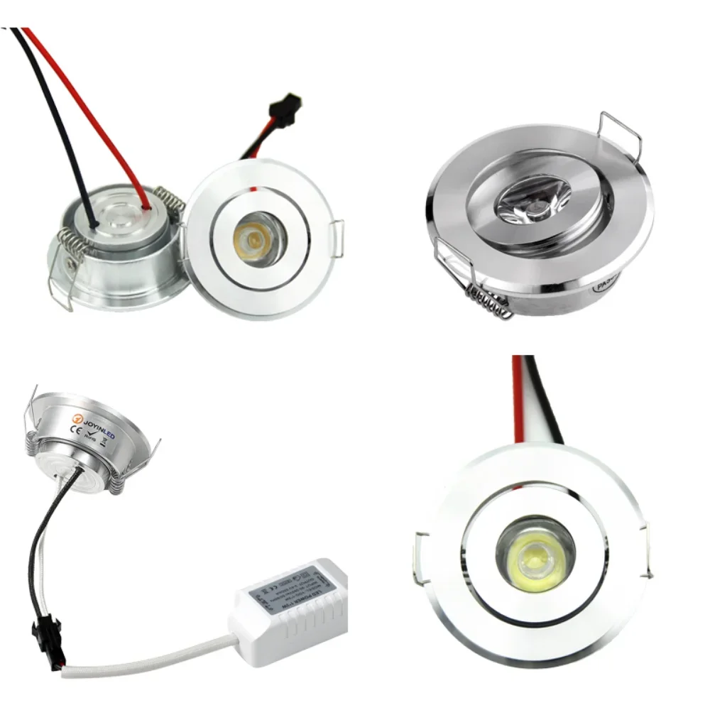 JOYINLED 1/10PCS 3W Mini LED Recessed Ceiling Spotlight AC90-260V/DC12V Dimmable Downlight Lamp for Cabinet Display