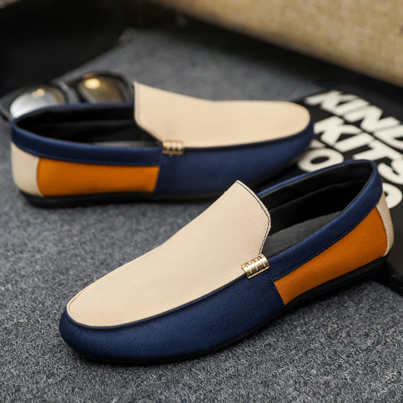 

Big Size 46 Men's Loafers Summer Breathable Casual Shoes For Men Lightweight Driving Shoes Comfortable Slip-on Flat Shoes Man