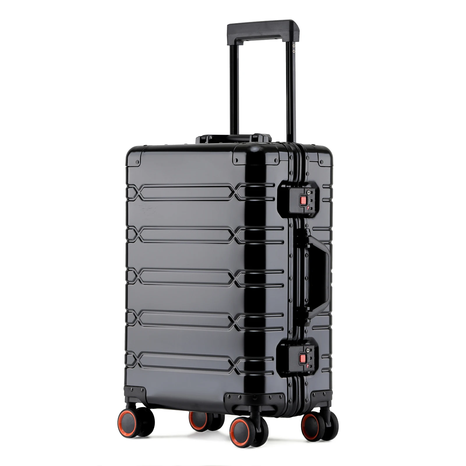 20 Inch Rolling Trolley Case Front Opening Cabin Suitcase Spinner Wheel USB Charging Travel Luggage With TSA Lock For Men Women