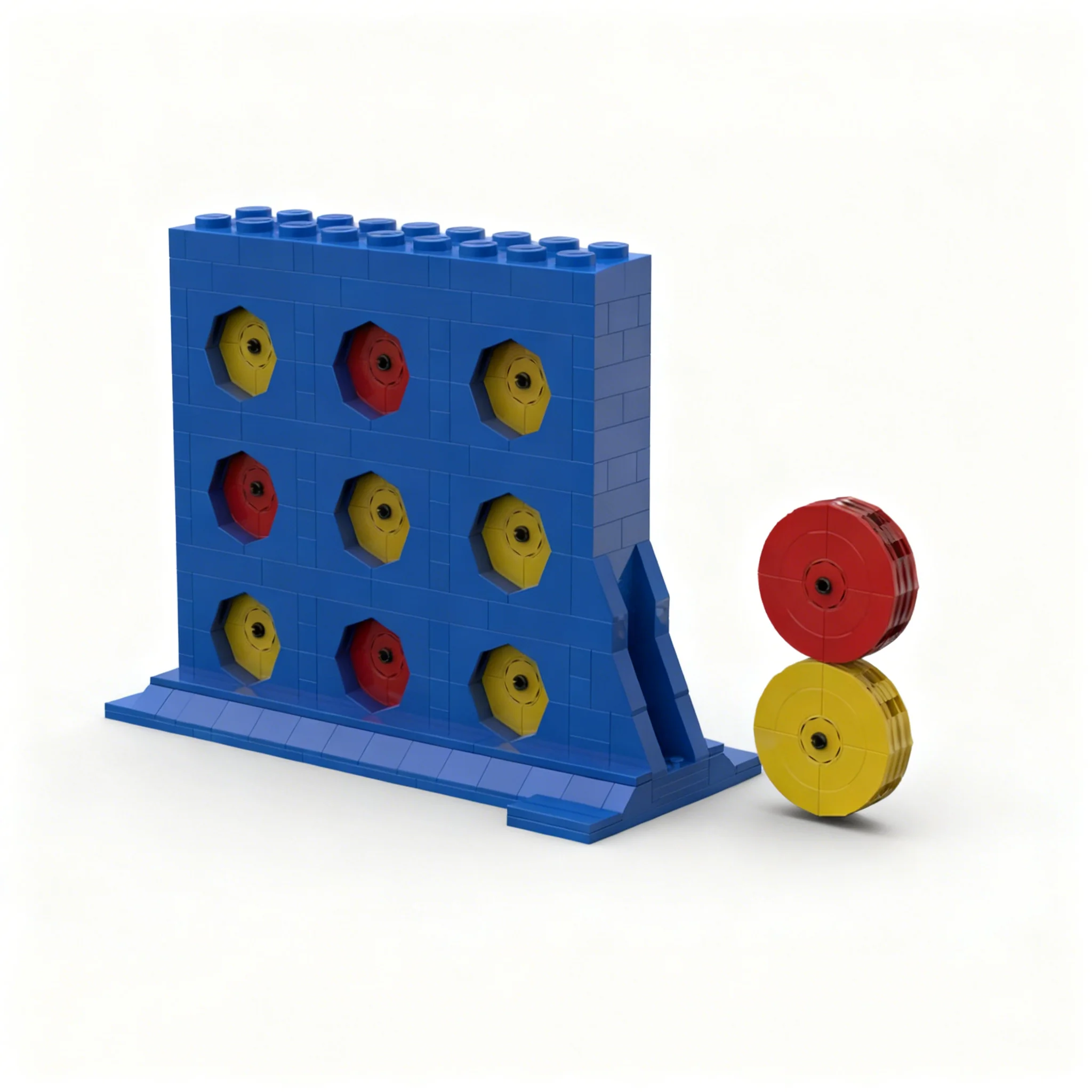 1886pcs MOC Four In A Row Connect Four Games Model Building Blocks Christmas Gifts Toy DIY 3D Creative Art Collection Display
