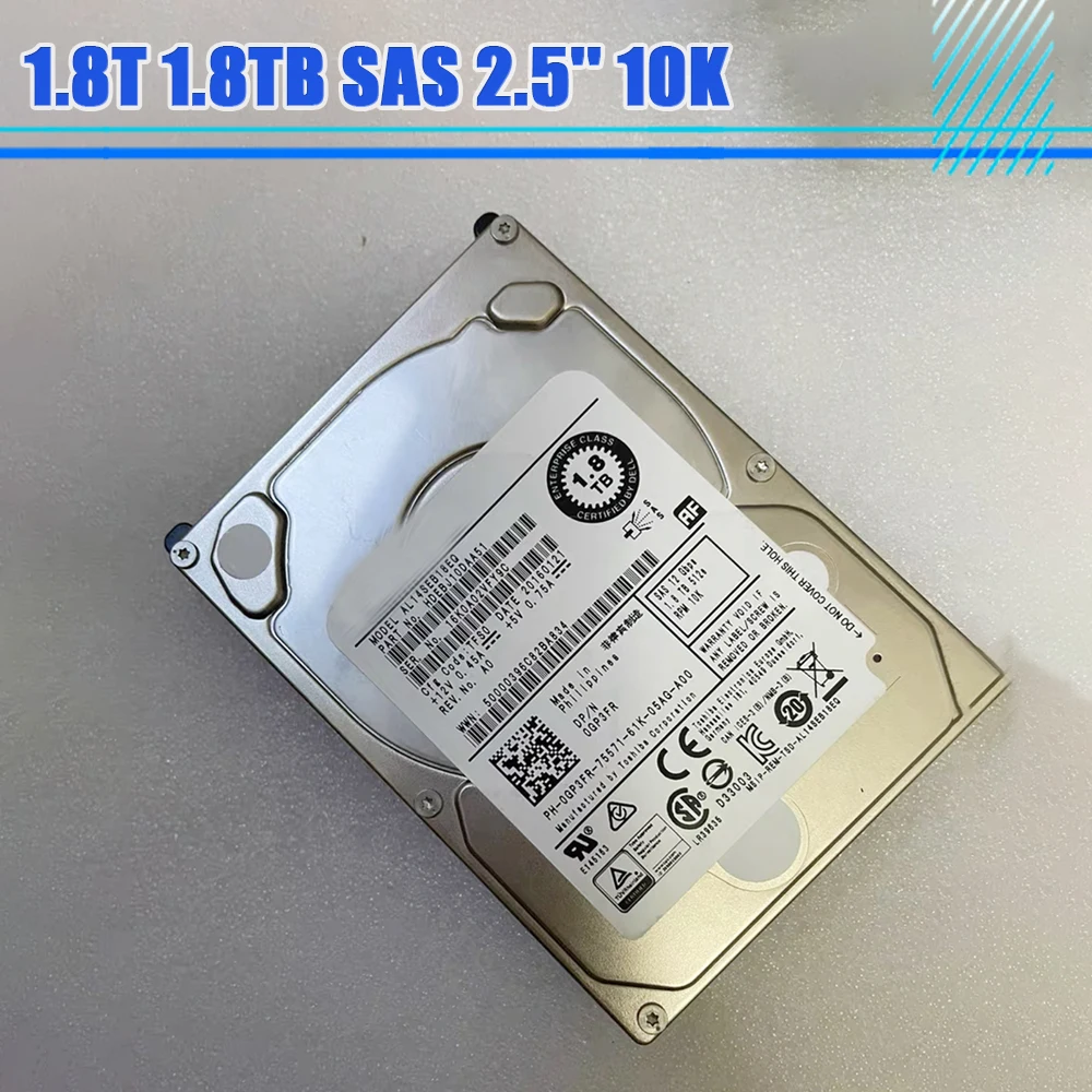 1.8T 1.8TB SAS 2.5'' 10K 00WRRF AL15SEB18EQY Hard Disk For Dell HDD