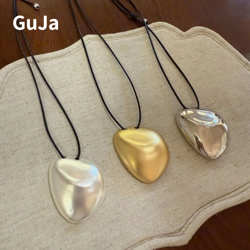 

Fashion Jewelry Sweet Korean Temperament Metal Irregular Pendant Necklace For Women Party Gifts Simply Design Accessories