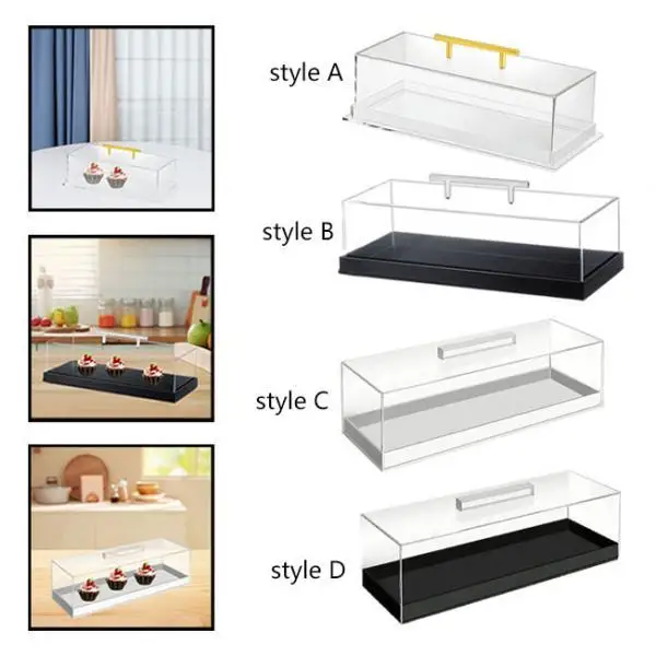 

Акриловый органайзер, подставка для сервировки еды, прямоугольная сервировочная коробка с крышкой