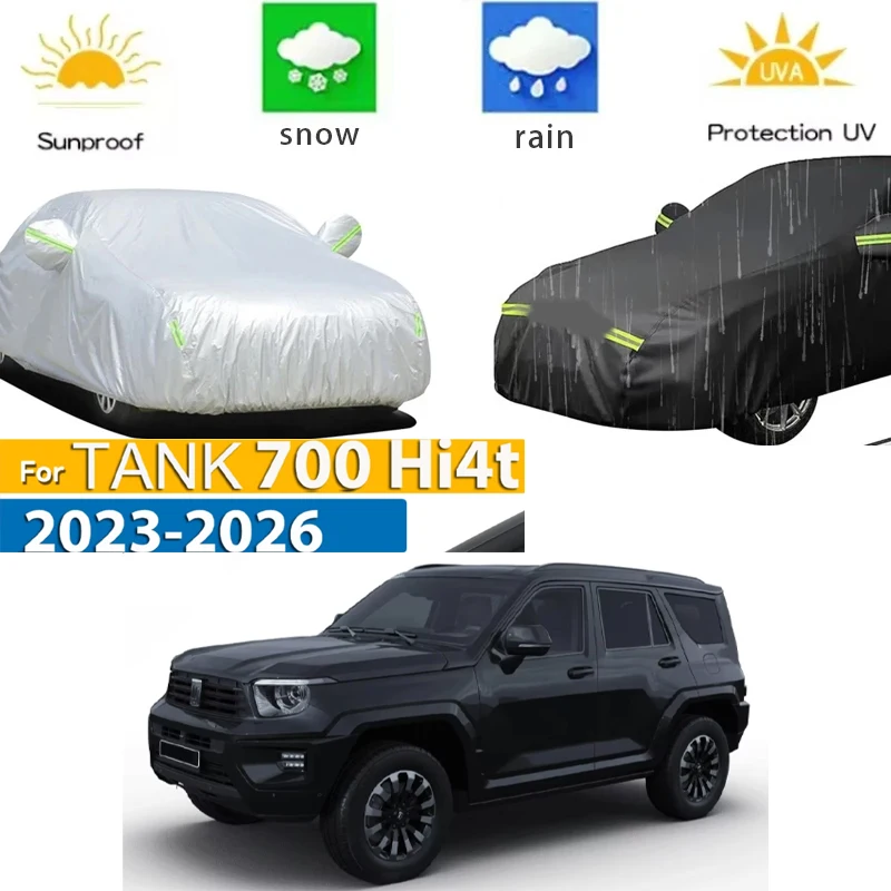

For GWM Tank 700 Hi4-T 2024 - 2026 Full Car Covers Outdoor Sun Anti UV Rain Snow Dust Protection Oxford Cloth Accessories