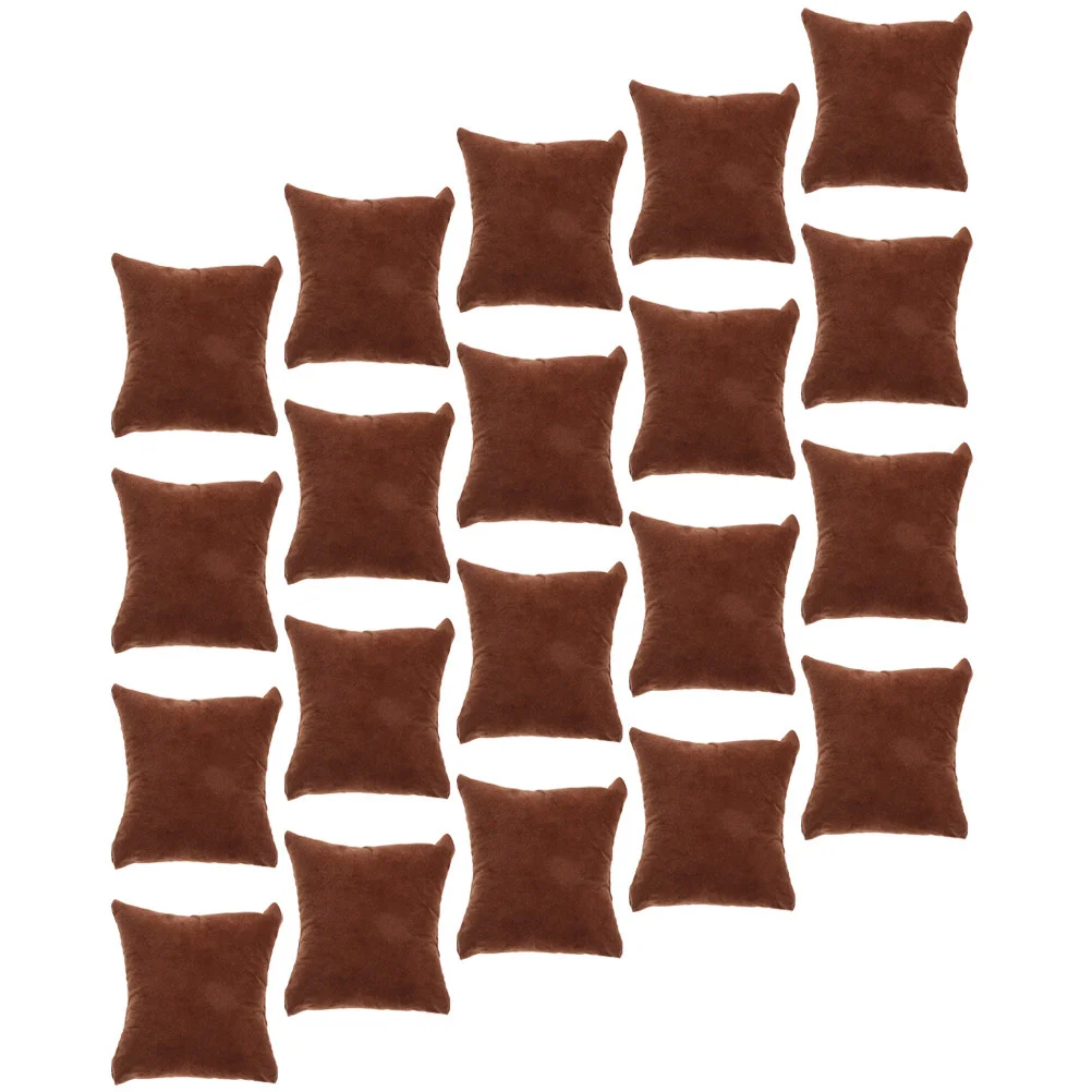 

20 Pcs Show Rack Watch Display Box Pillows Holders for Light Brown Bracelet Stand