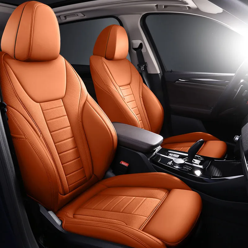 Custom Car Seat Covers leather For BMW X3 G01 F97 E83 F25 IX3 Full Set Interior Parts Automotive Products Accessories woman pink