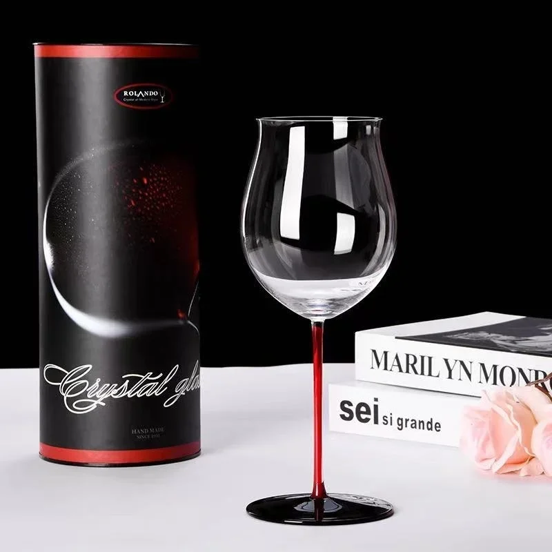 Black Bow Tie Crystal Red Wine Glass Austria Famous Design Stemware Wineglass Large Capacity Burgundy Bordeaux Goblet Gift Box