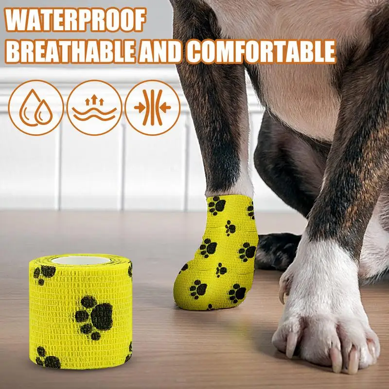 Elastic Bandage Self Adhesive Bandage Wrap Cohesive Tape Vet Wrap for Dog Cat Horse Pet Animals Ankle Sprains