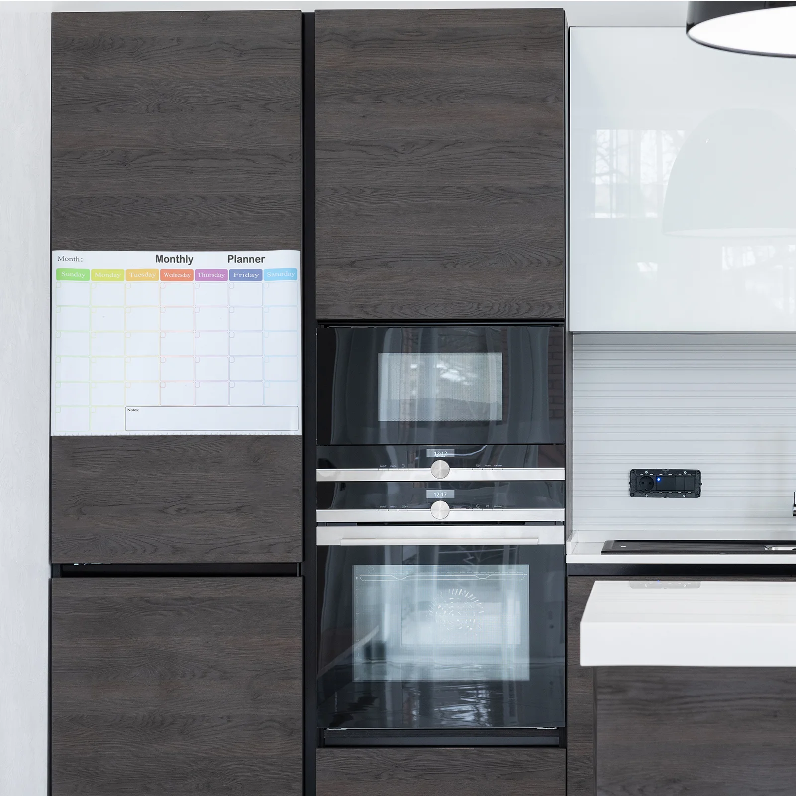 

2Pcs Magnetic Planner Board White Dry Erase Memo Board Daily Weekly Schedule Fridge Wall Organizer Monthly Planner Magnetic