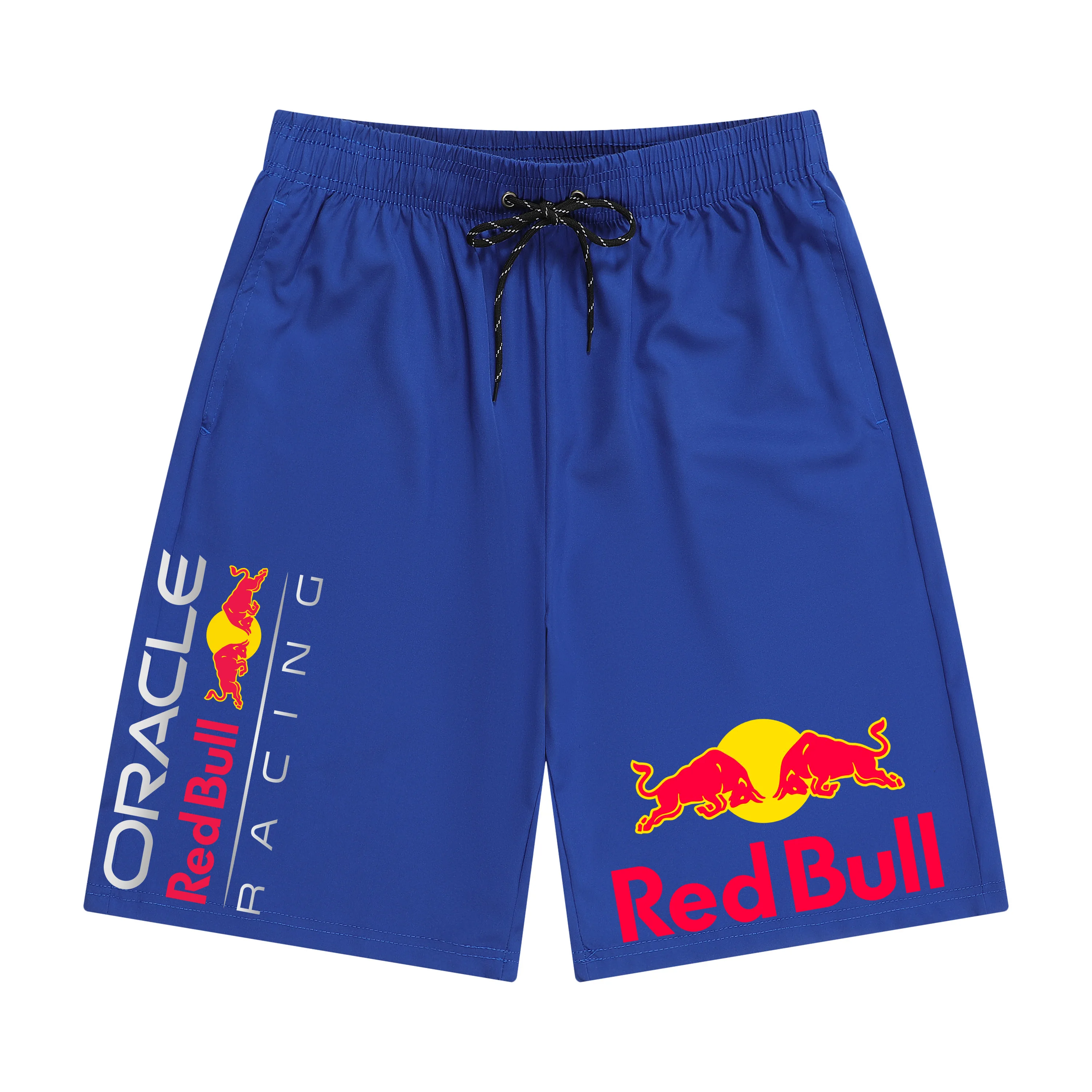 

2025 New Summer Men's Red Bull Racing Running Shorts, Breathable and Comfortable Sports Shorts, Casual Loose Beach Shorts S-5XL