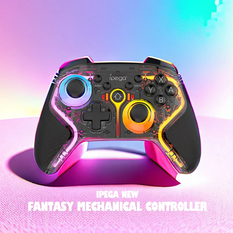 New Bluetooth Game Controller RGB Wireless Gamepad for Nintendo Switch/PC/Android/iOS/PS4,Adjustable Trigger,Mechanical Buttons