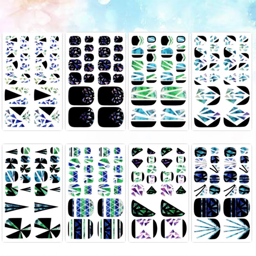 

Toenail Adhesive Nail Art Decals Removable Women Girl Toenail Stickers DIY Creative Pattern For Party Events