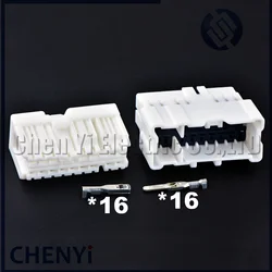 16 Pin Automotive connector Window regulator switch plug socket 6098-6957 6098-6986 For Nissan sylphy Qashqai X-Trail Subaru