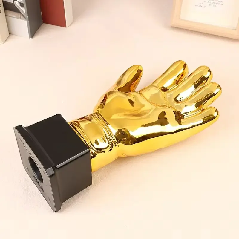 قفازات ذهبية لكأس كرة القدم الفائز بالجائزة الذهبية حارس المرمى ألعاب كرة القدم المنافسة الكبار قفاز مدرسة أطفال كأس الجوائز