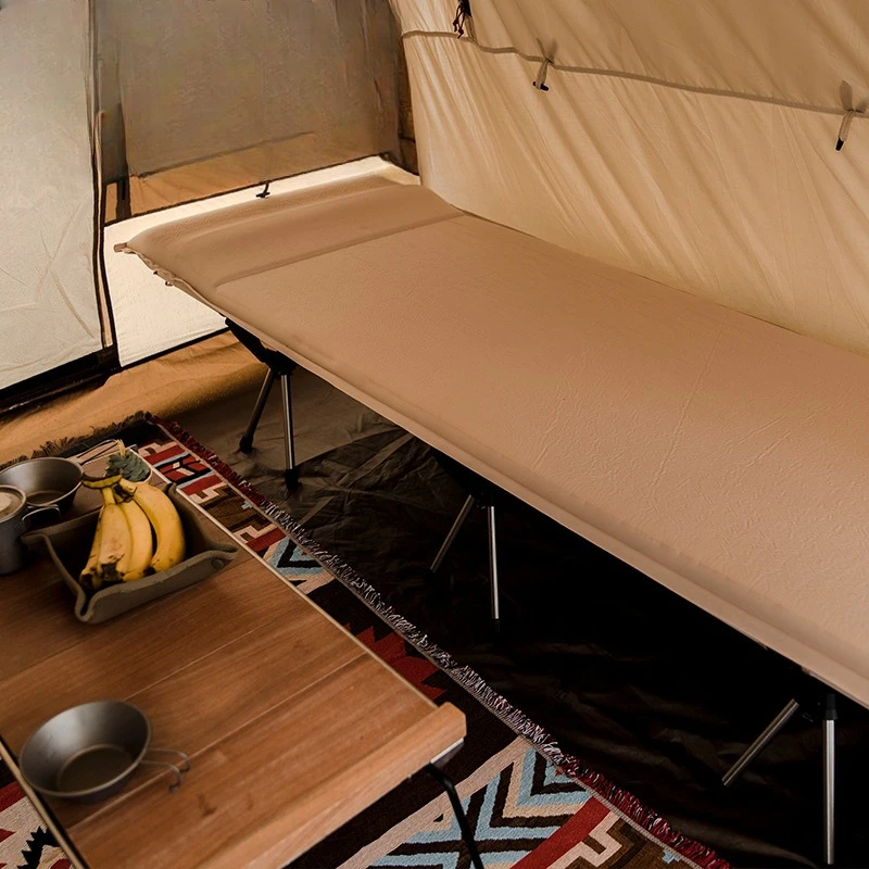Kutuo Outdoor Products Aluminum Alloy Bracket Portable Oxford Cloth Camp Bed Removable Camping Bed