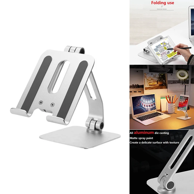 

Aluminium Alloy Tablet Stand Adjustable Laptop Stand Foldable Desktop Phone Holder Support For 4-12.9 Inch Iphone