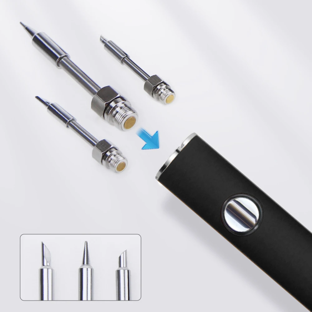 Compact Soldering Iron Tips Set Precision Soldering Tips USB Soldering Iron Compatible With 8-10W Copper And Silver Plating