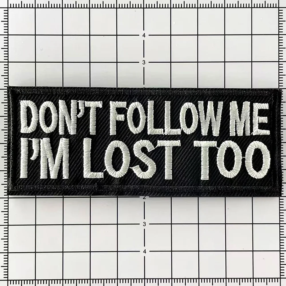 Patches Bordados 'I'M LOST TOO' para Roupas, Apliques Termocolantes para Tecidos, Calçados, Bolsas, Decoração DIY