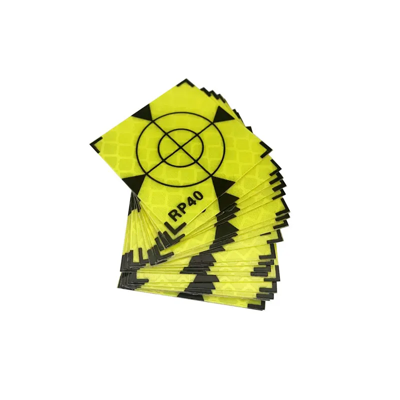 100pcs 60x60 20 30 40 50 80mm Reflector Sheet For Total Station Survey Geography Fluorescent Green Triangle Reflective Sticker