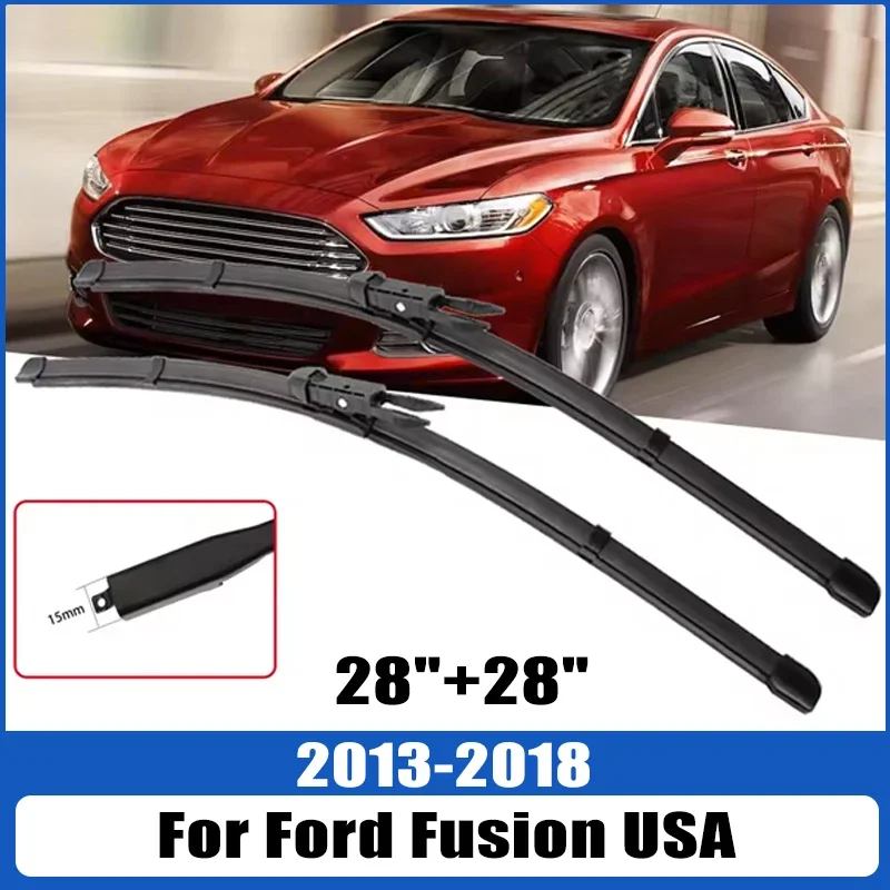 

For Ford Fusion USA 2013-2018 2014 2015 2016 Wiper Front Wiper Blades Windshield Windscreen Window Brush 28"+28"Car Accessories