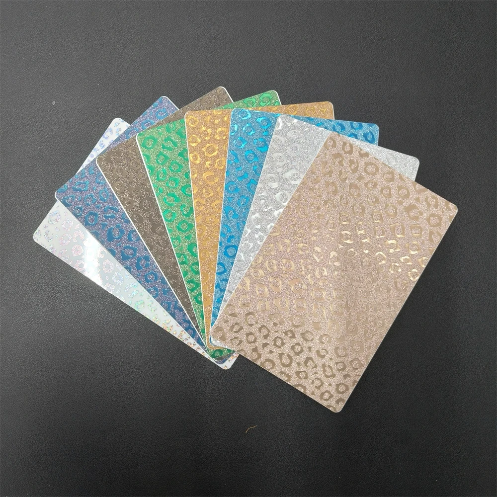 FONLYU Leopard Glitter Back Cover Film Phone Protector Rear Stickers Decorative Skin for Intelligent Hydrogel Cutting Machine