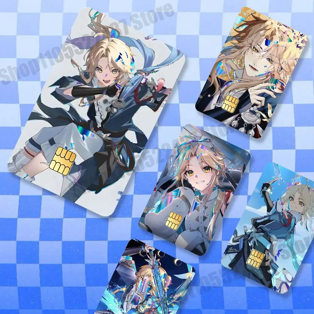 

Game Y-Yanqing Cool Anime Holographic Laser Shinny Film Skin Cover Sticker for Debit Credit Card Bank Card
