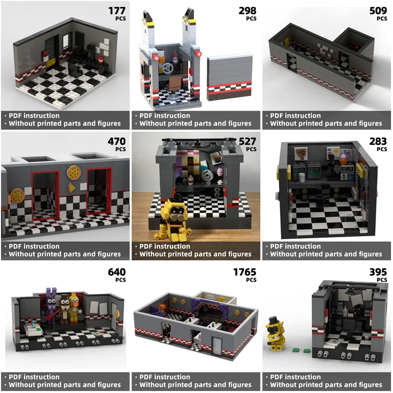 

Retro pizza shop fantasy building blocks, from pizza counters to mechanical doll joints, embark on an exploration journey