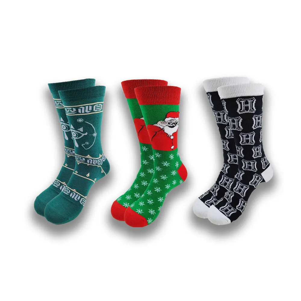 

Young people in cartoon socks wear all kinds of cute pattern men's socks.