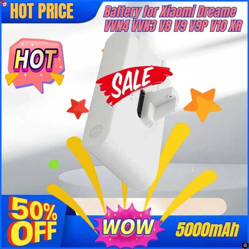 

25.2V Replacement Lithium Battery for Xiaomi Dreame VVN4 VVN3 V9P V10 XR V8 V9 Handheld Cordless Vacuum Cleaner Parts Battery