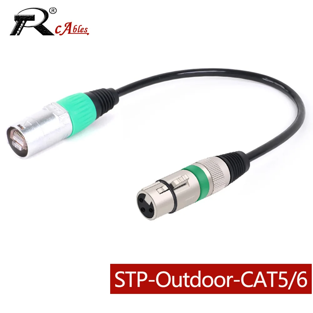 

Outdoor Ethernet Cable,3Pin XLR Female to Waterproof STP RJ45 Cat5/5e/6 Male Network Connector for Amplifier Mixer KTV Equipment