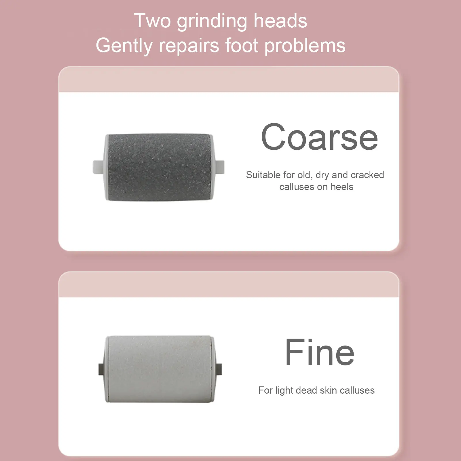 전기 발 스크러버 전기 발 파일 전문 충전식 진주 흰색 2 속도 물 증거 하드 갈라진 건성 피부