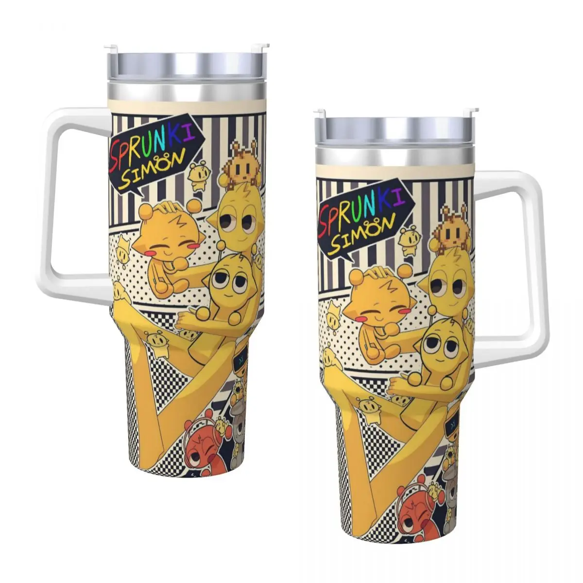 

Anime Sprunki Incredibox Game Stainless Steel Tumbler Driving Mug Cup 40oz Coffee Mug Keep Heat Hot Drinks Milk Tea Water Bottle