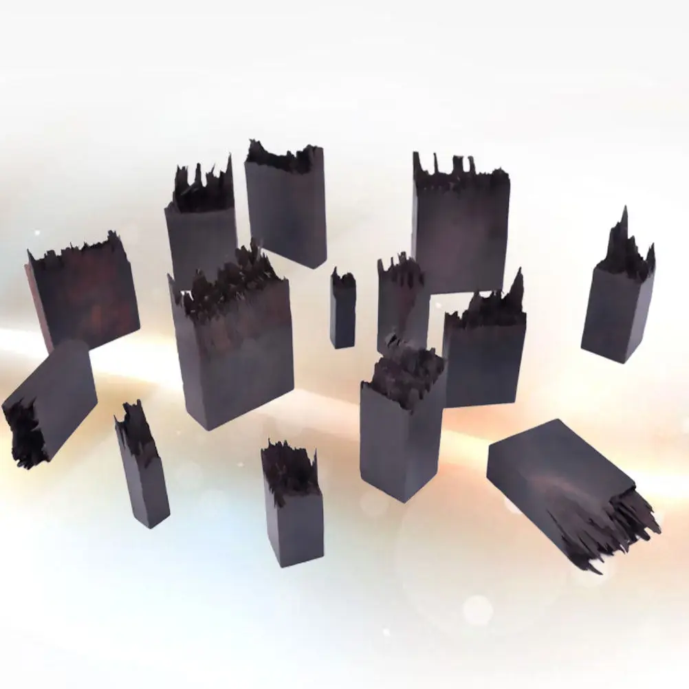 

14pcs Micro Landscape Diy Wooden Material Mini Broken Wood For Garden Decor Light Brown Mixed Style Miniature