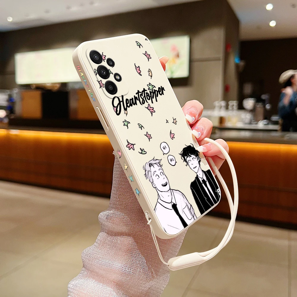 Cartoon Heartstopper Phone Case For Samsung Galaxy S24 S23 S22 S21 S20 S10 S9 Note 20 10 Ultra Plus Pro FE 4G 5G Cover