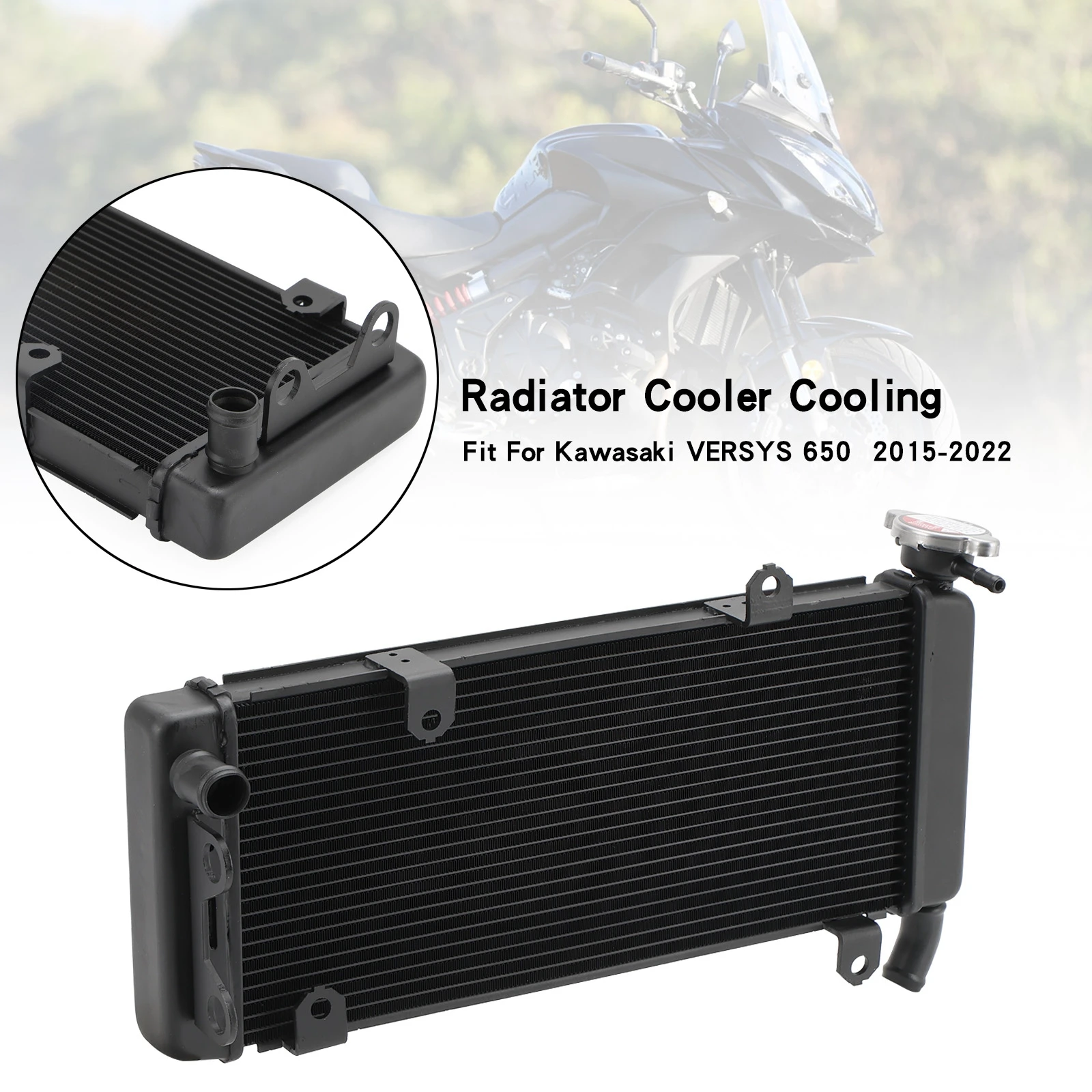 Artudatech Aluminum Radiator Cooling Engine Cooler For Kawasaki VERSYS 650 2015-2022