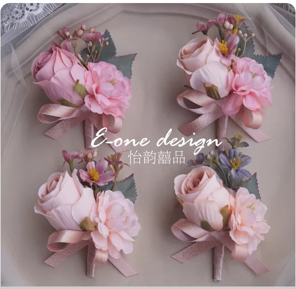 

Forest European wedding bride groom parents bridesmaid groomsman brooch sisters wrist flower opening ceremony