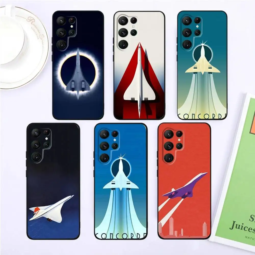 

Concorde Air France Phone Case For Samsung S25,S24,S23,22,21,Ultra,Pro,S10,S30Plus,20lite Black Cover