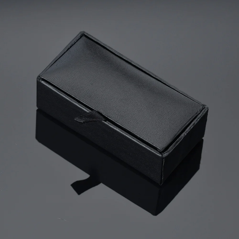 New Black Fashion Men's Shirts Cufflinks Box Wedding Suit Tie Clip Box Business High-grade Cufflinks Box Set Can Customize Logo