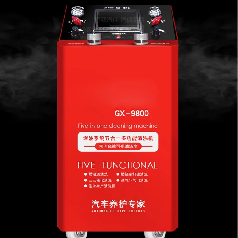 GX- 9800 Auto Fuel Injector Disassembly Free 5 In 1 Cleaning Machine Multifunction Washer With High-Definition Endoscope Display