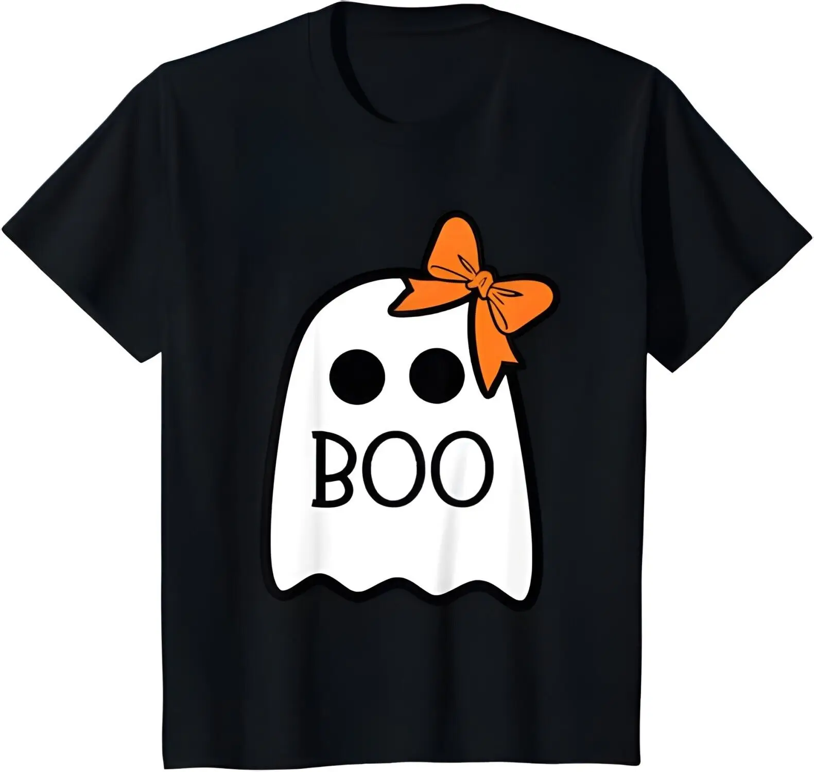 Toddler Ghost with Bow Boo Girls Halloween T-Shirt