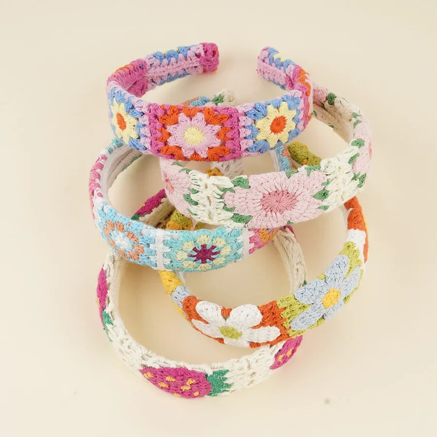 

NEW Knitted Headband Bohemian Style Summer Seaside Vacation Handmade Head Band Hair Accessories for Women Girls