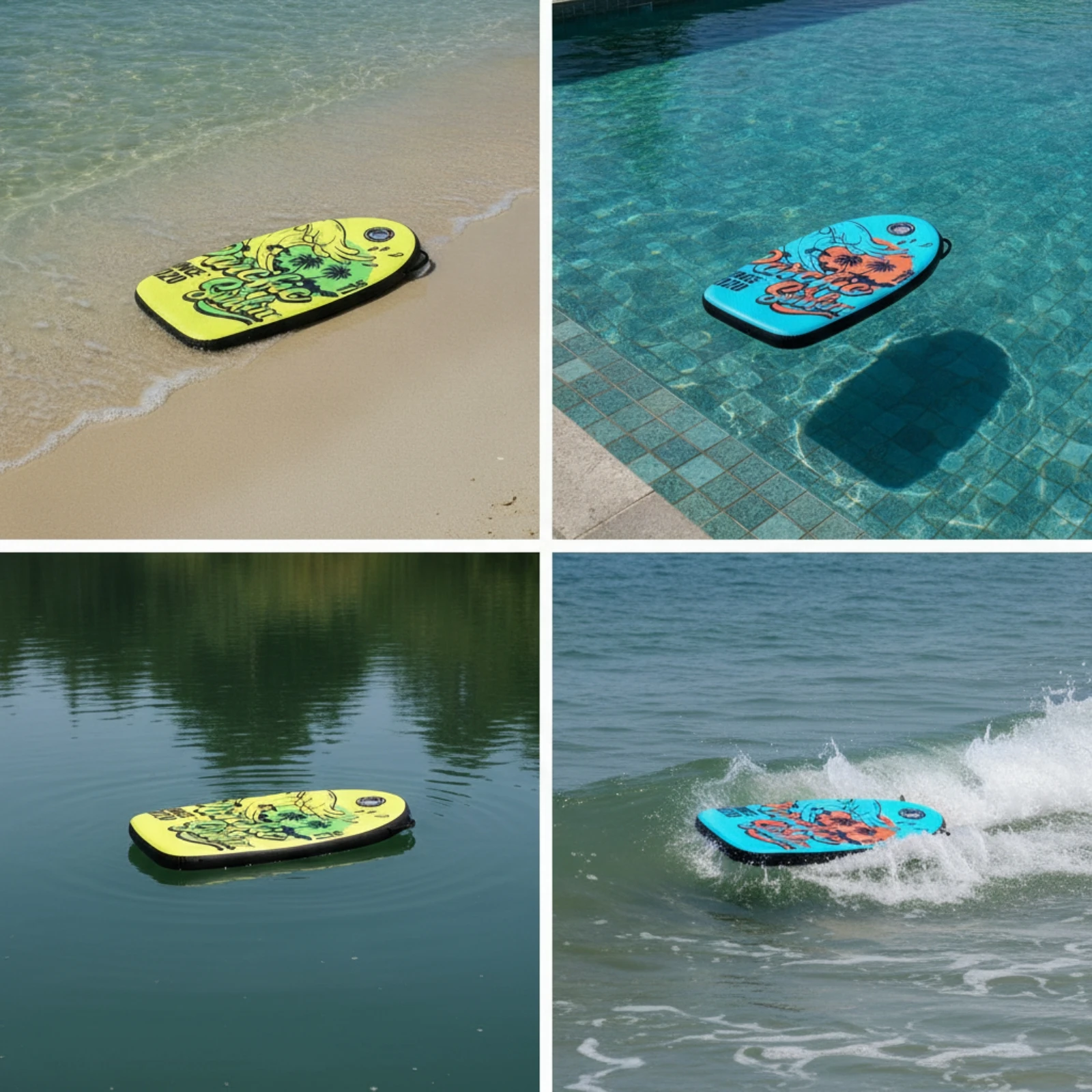Inflatable Bodyboard Lightweight Body Board with Leash Inflatable Wave Riding Board Waterproof Surfboard Leak-Proof for Surfers