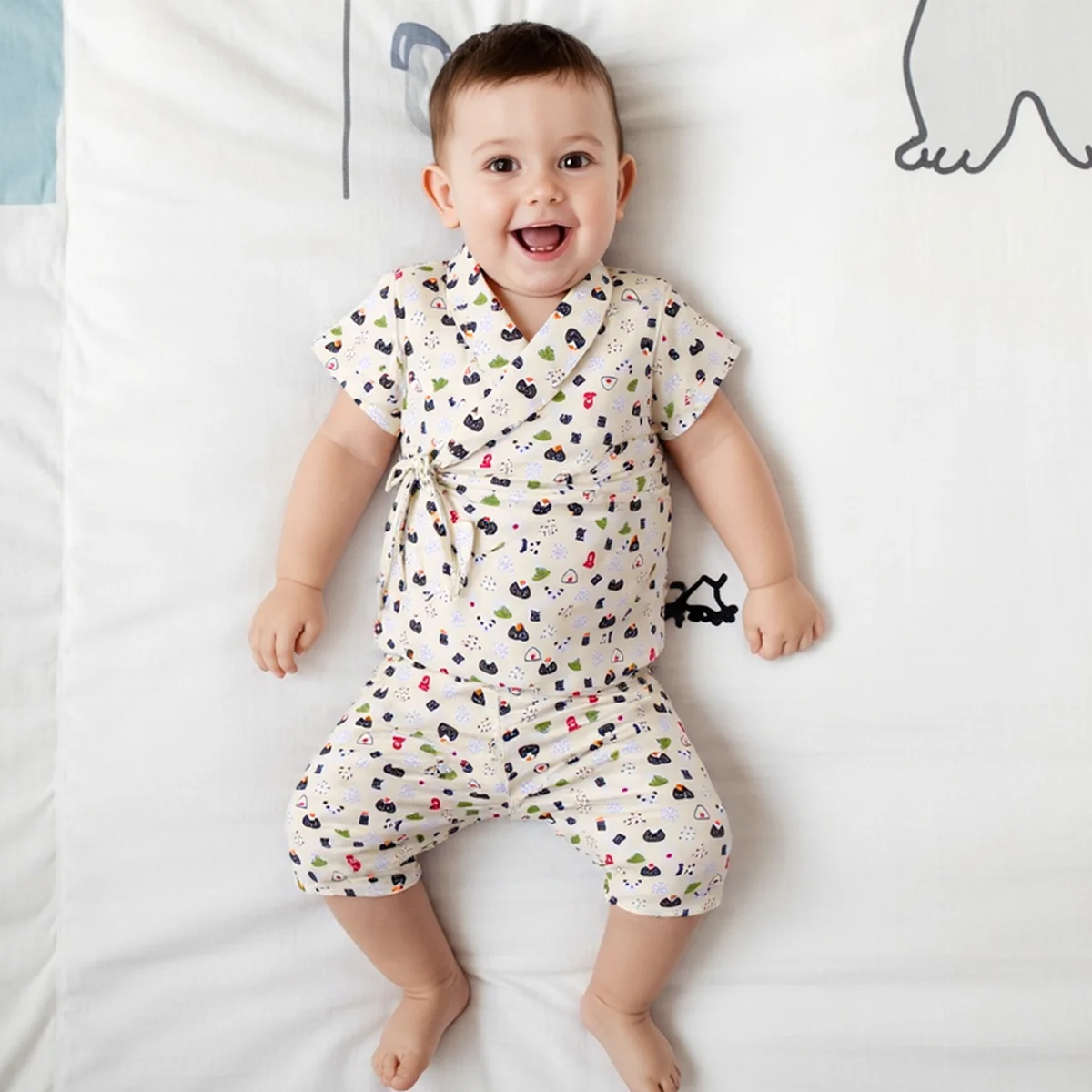 Cute Printing Infants Boys Girls Pajamas Summer Baby Clothing Sets Cotton Shirts + Shorts Unisex